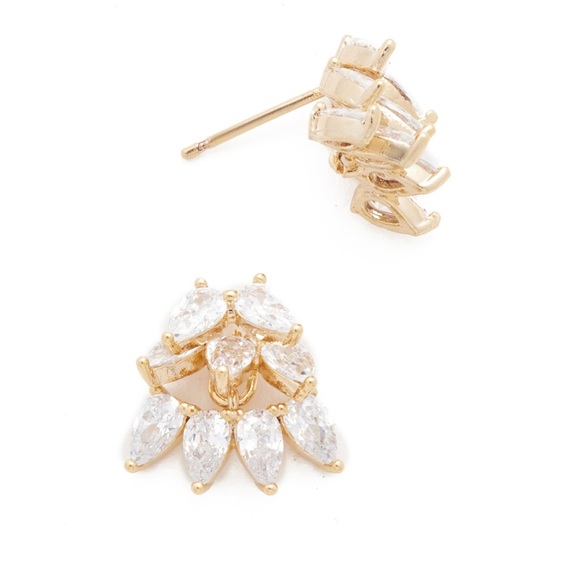 Shopbop Theia Jewelry Cluster of Teardrops Pierced Earrings - Picture 1 of 4